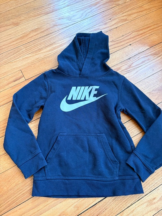 Nike Other - Nike Kids Navy Hoodie with Light Blue Logo Size 7 or L